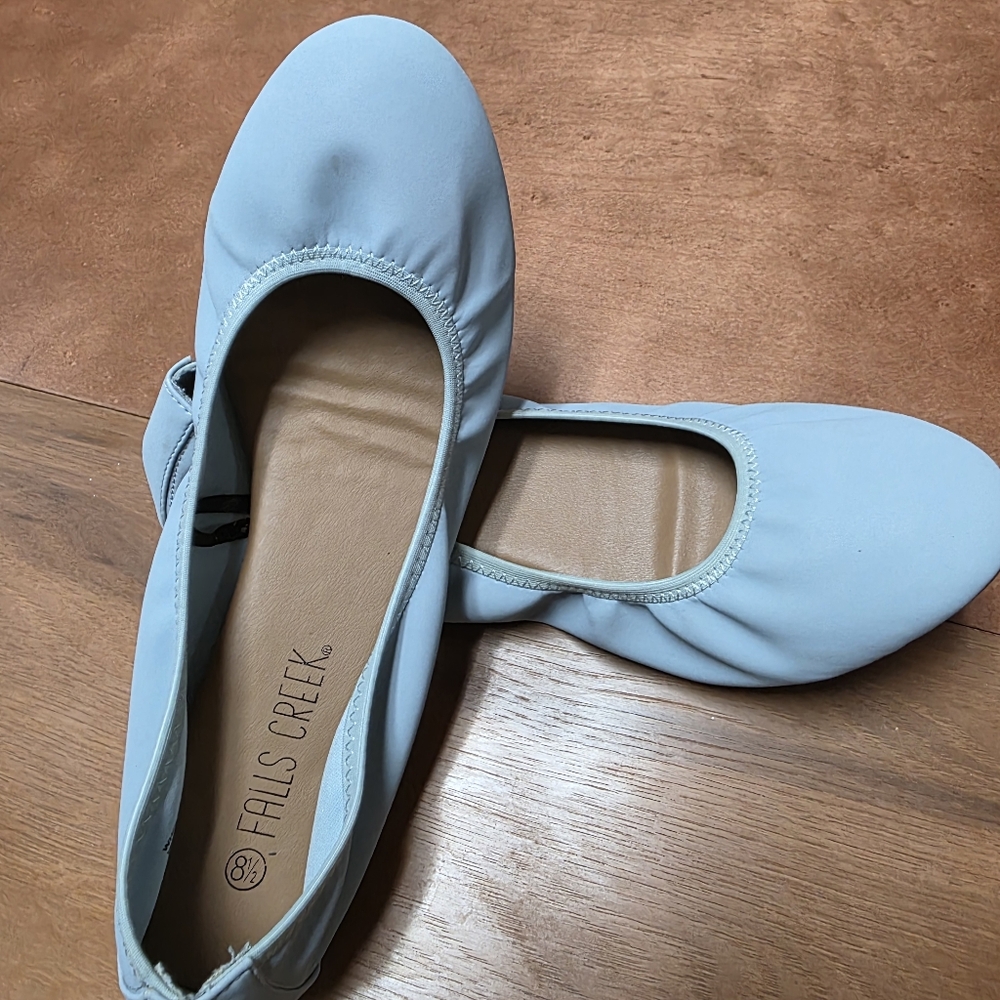 Baby Blue Ballet Flats Falls Creek Women's Light Blue Flats Size 8.5 - Picture 5 of 8